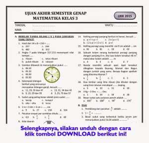 Latihan Soal Matematika Kelas 3 SD Semester 2