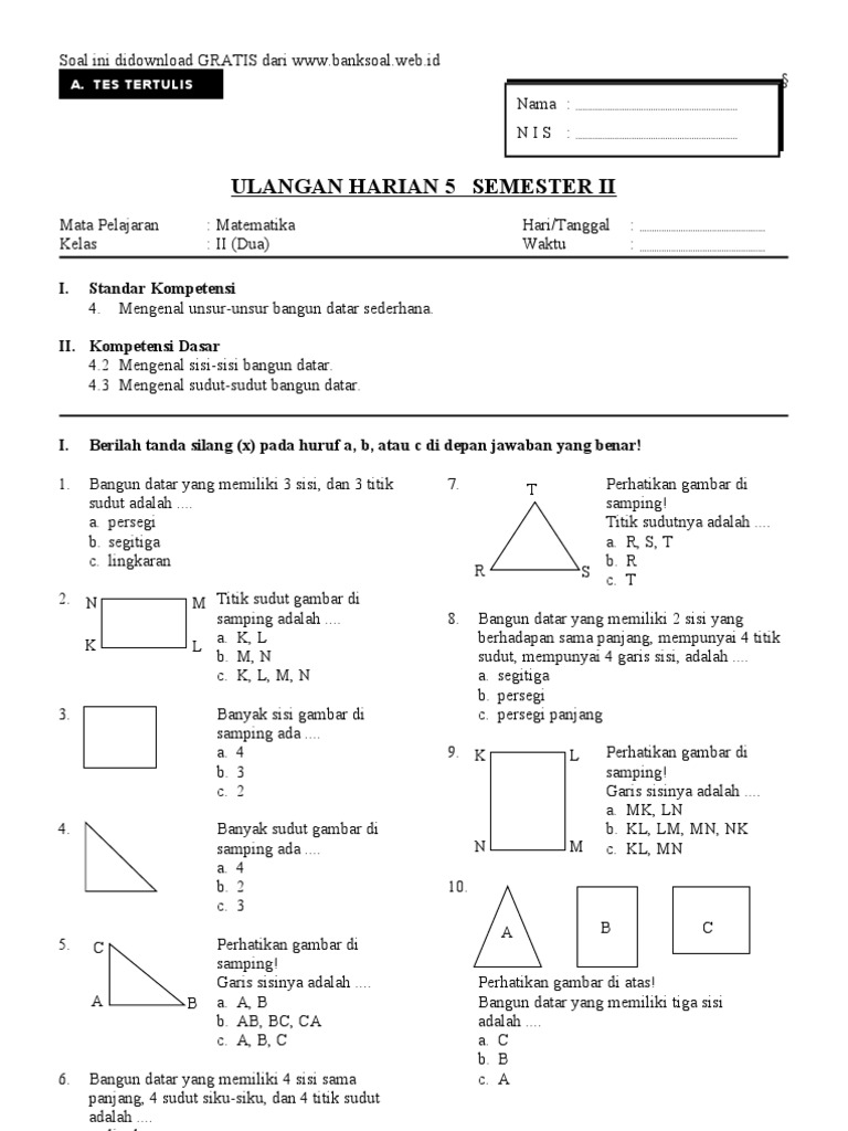 Ulangan Matematika - Piffle me Ulangan Matematika - Piffle me