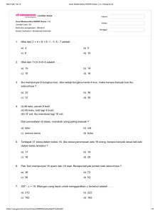 Soal Matematika Kelas 1-2 KMNR PDF
