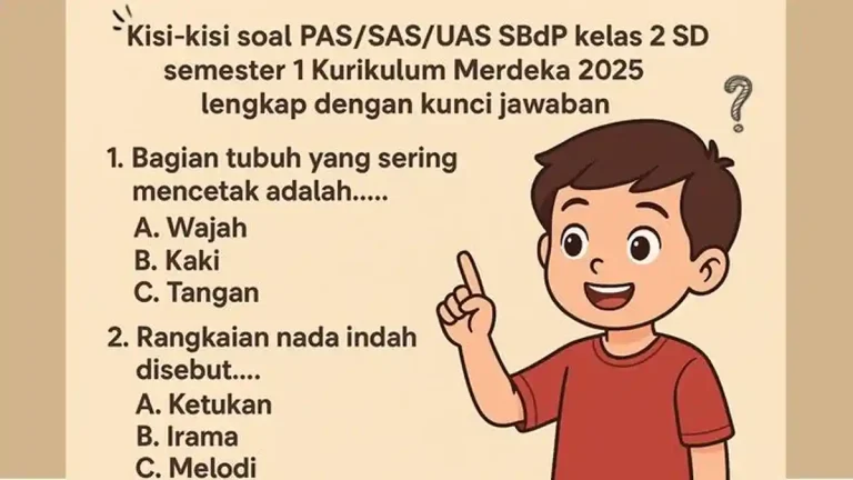 5 Lembar Soal SBdP Kelas 2 SD Semester 2 dan Kunci Jawaban Siap Cetak! (WAJIB TAHU)