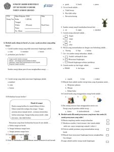 Soal PLH Kelas 2 SD Gresik 2024 2025 PDF