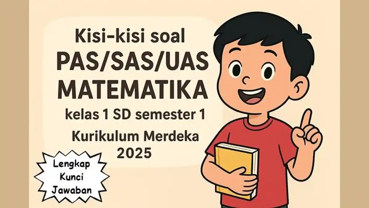 Kisi-kisi Soal PAS SAS UAS Matematika Kelas 1 SD Semester 1 Kurikulum