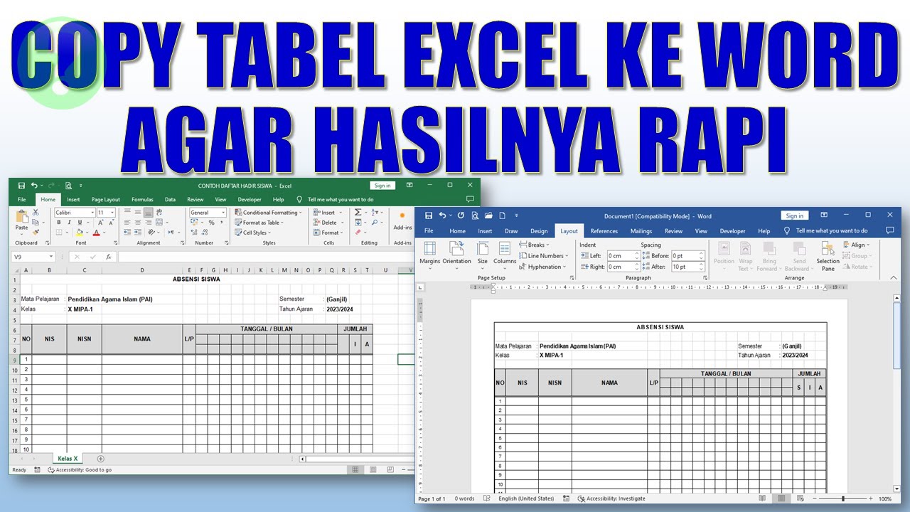 3 Cara Mudah dan Cepat Mengubah Tugas dari Excel ke Word yang Jarang Diketahui