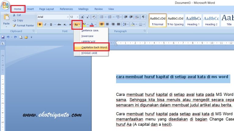 7 Cara untuk mengubah teks menjadi huruf kapital pada word mengungkap arti Ya Latif