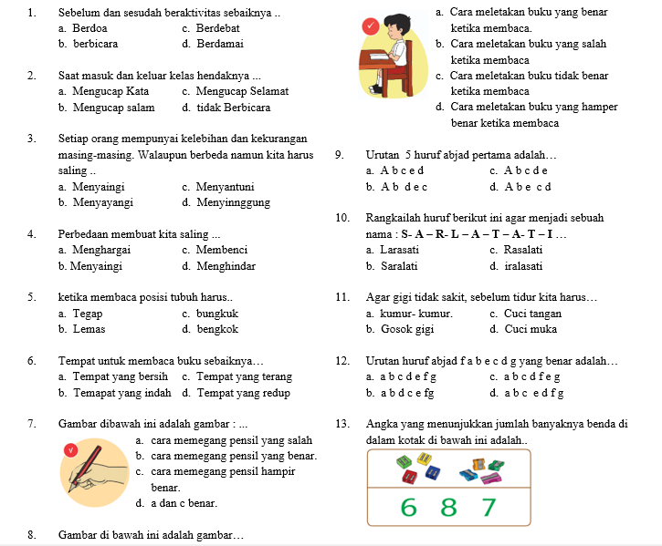7 Contoh Soal Ujian Kurikulum K13 Kelas 1 SD yang Terbukti Bikin Anak Lebih Siap