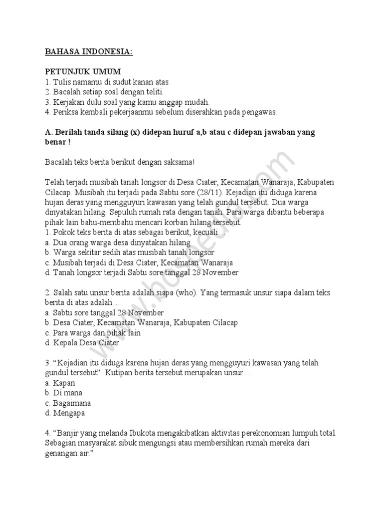 7 Tips Menguasai Contoh Soal Bahasa Indonesia Kelas 8 Semester 2 MTS Sebelum Ujian 2026
