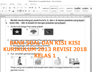 Memahami Kunci Sukses Penilaian Kisi-kisi Soal K13 Kelas 4 Semester 1