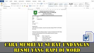 Format Surat Undangan Formal