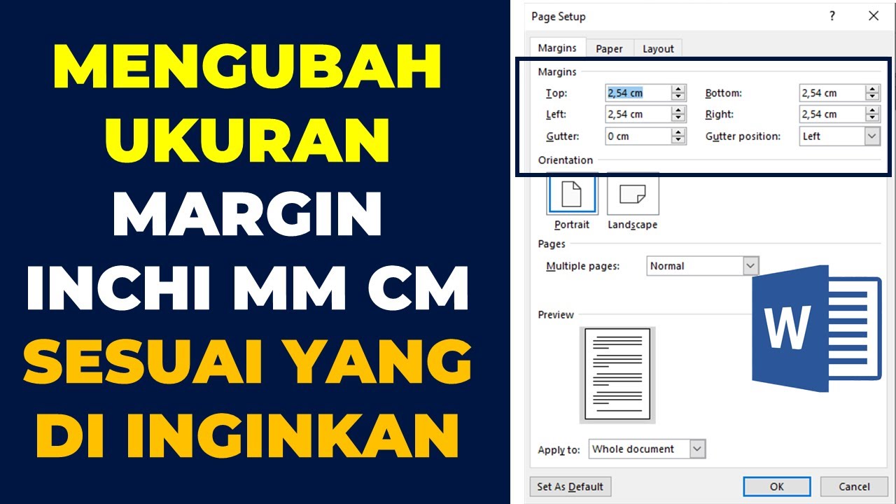 Ternyata Selama Ini Salah: Ukuran Margin Ms Word Office Ubah Cm ke Inci untuk F4 Wajib Tahu