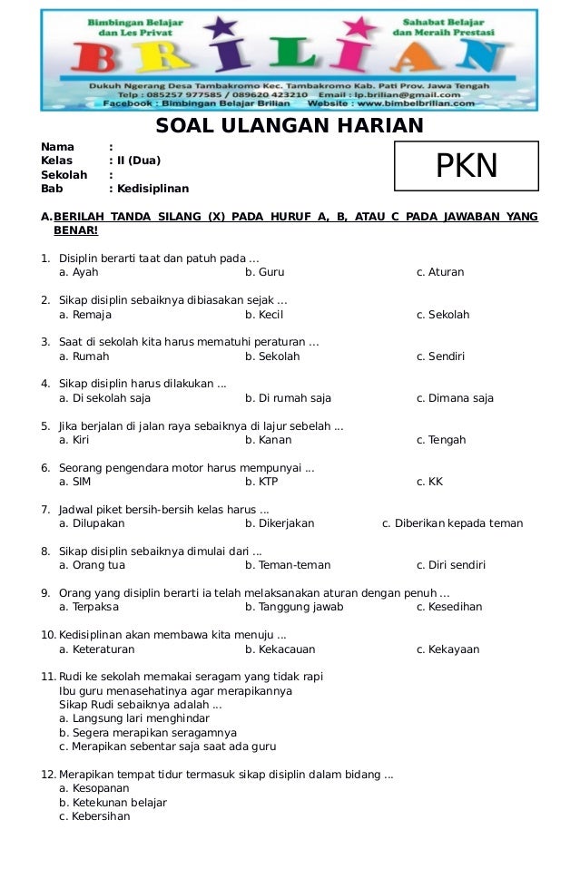 Rahasia Menguasai Contoh Soal UTS Kelas 3 SD Tema 2 PKN Dalam 5 Menit Sebelum Ujian