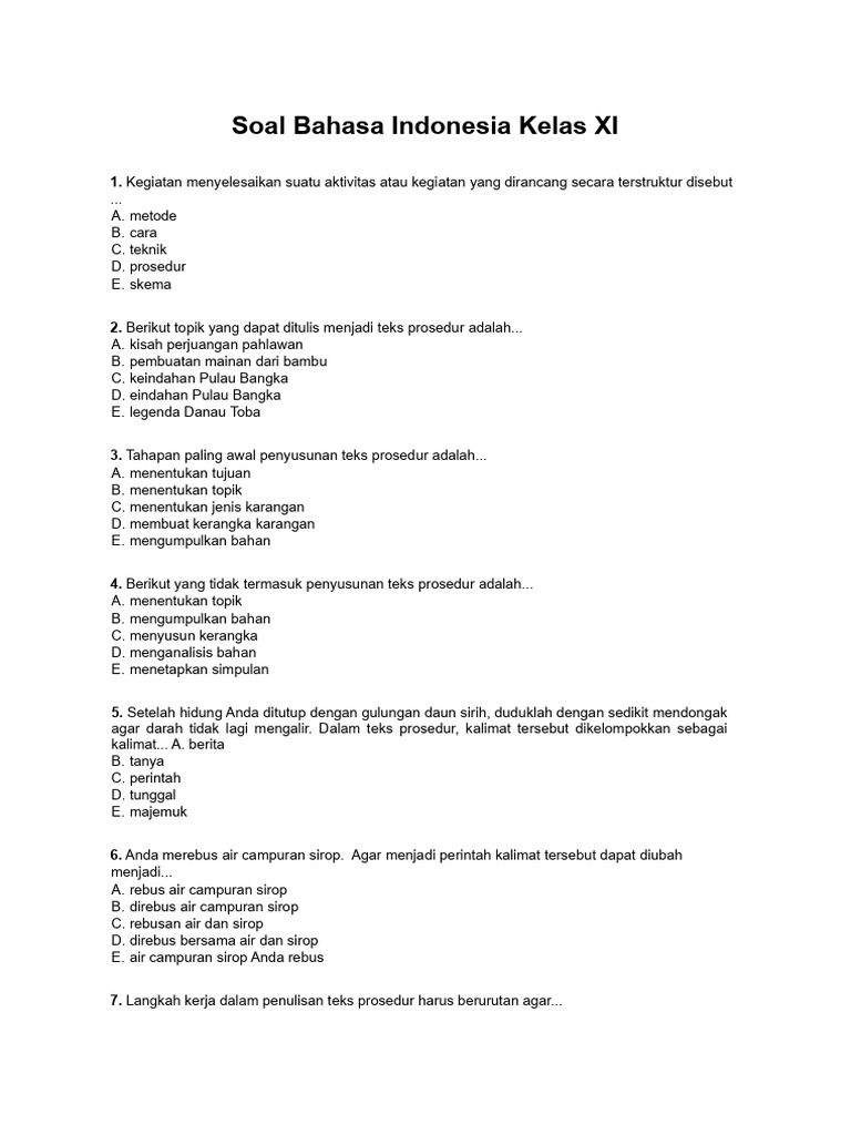 Rahasia Lulus Ujian dengan Contoh Soal Bahasa Indonesia Kelas XI Semester 2 Terbaru Rahasia Lulus Ujian dengan Contoh Soal Bahasa Indonesia Kelas XI Semester 2 Terbaru