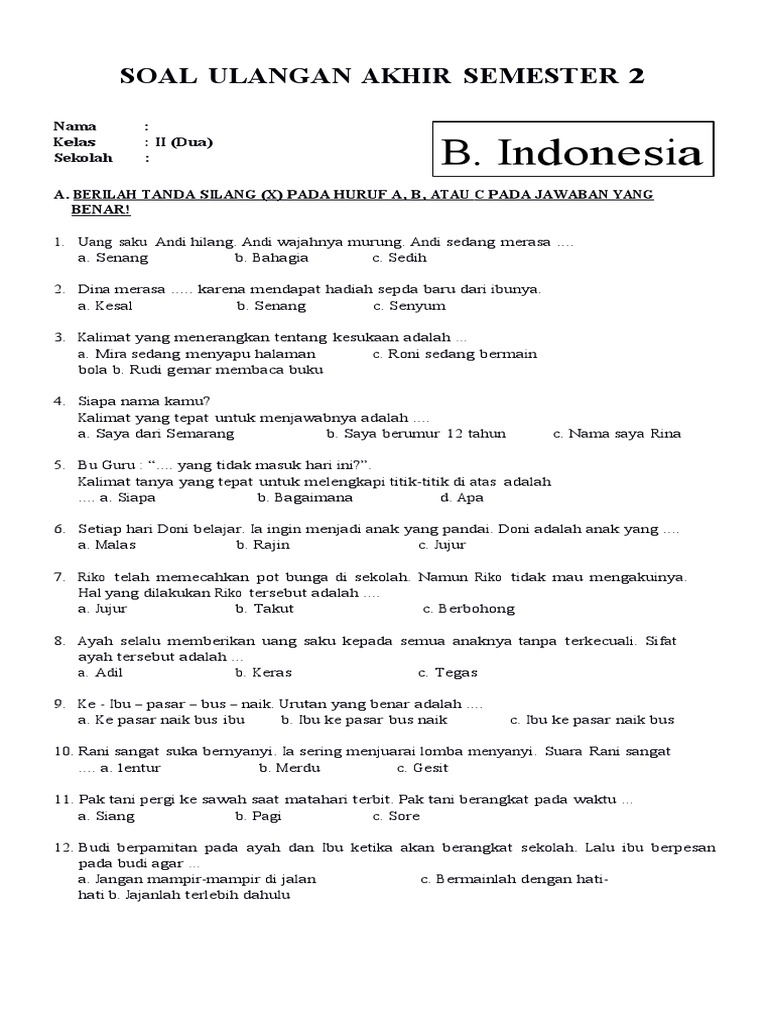 Rahasia Sukses Belajar dengan Contoh Soal Bahasa Indonesia Kelas XI Semester 2 Umar Rahasia Sukses Belajar dengan Contoh Soal Bahasa Indonesia Kelas XI Semester 2 Umar