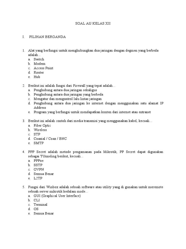 Rahasia Sukses Jawab Soal AIJ Kelas 12 Semester 2 Agar Lulus Ujian Akhir