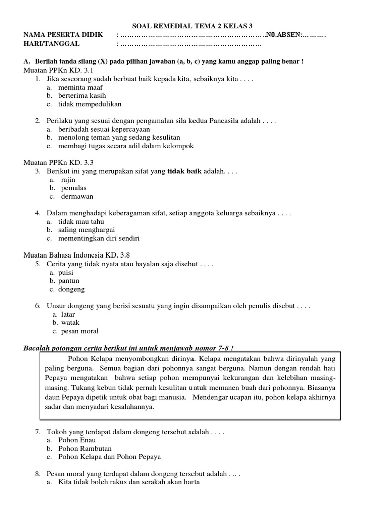 Rahasia Sukses Menjawab Soal Remedialan Kelas 3 Tema 2 Subtema 4 Pembelajaran 5 Rahasia Sukses Menjawab Soal Remedialan Kelas 3 Tema 2 Subtema 4 Pembelajaran 5