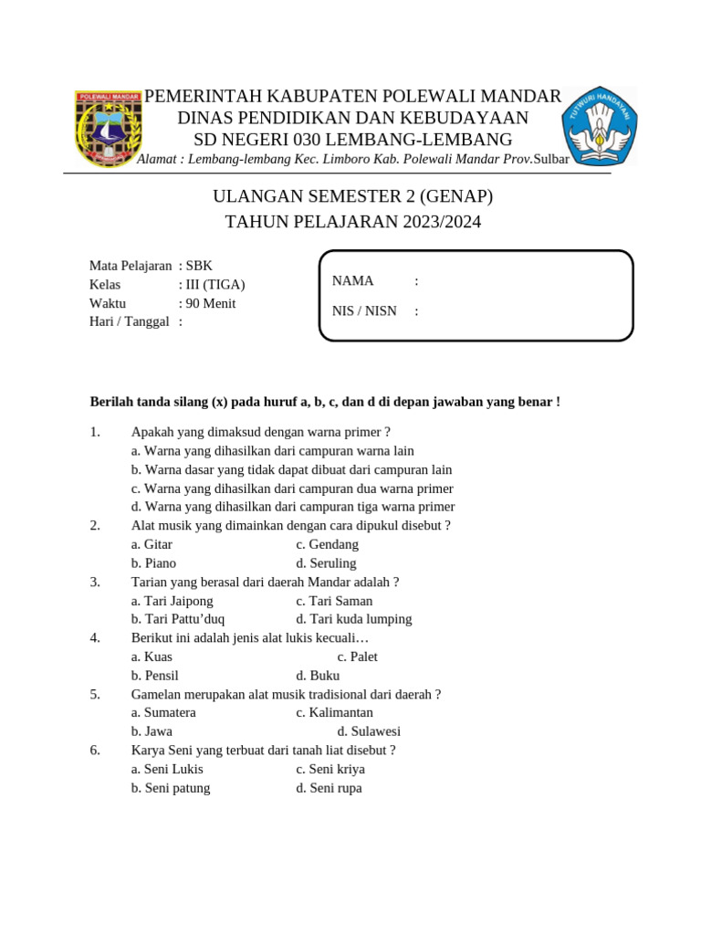 Wajib Tahu Bocoran Soal Akhir Semester 2 Kelas 3 Agar Anak Juara Seperti Timnas Indonesia Wajib Tahu Bocoran Soal Akhir Semester 2 Kelas 3 Agar Anak Juara Seperti Timnas Indonesia